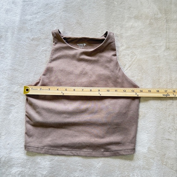 Old Navy Brown Fitted  PowerChill Crop Tank Top size small - Picture 4 of 6